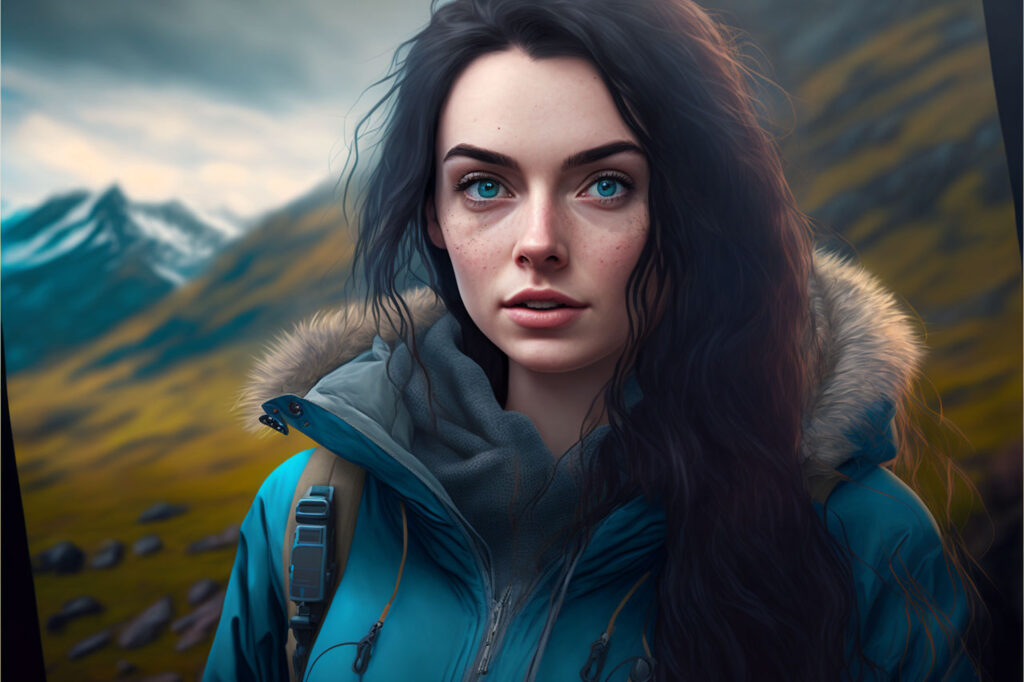 Sarah on the hiking trail