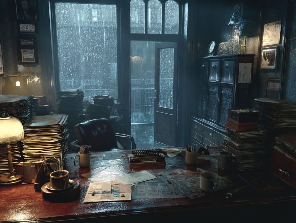 Interior of a Detective's office