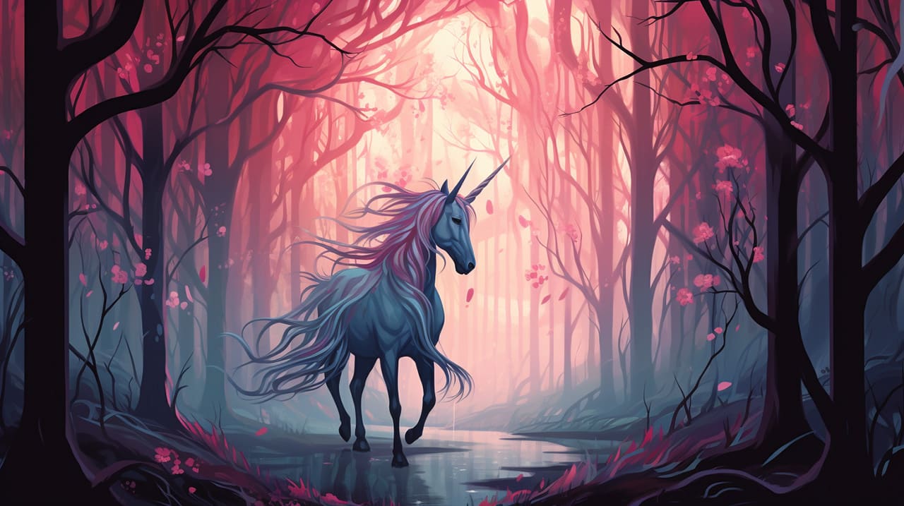 Last Unicorn in Forest