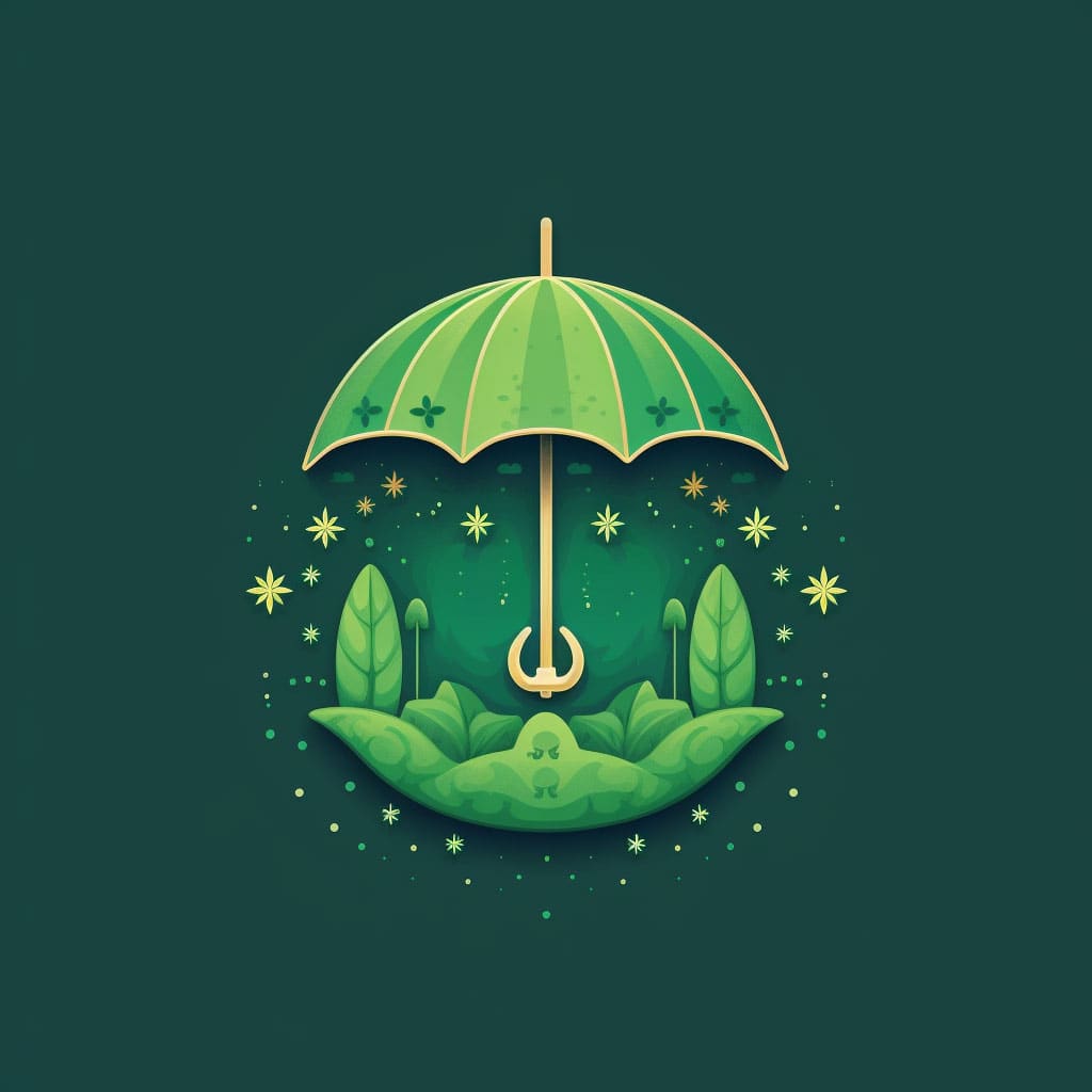 magic green umbrella